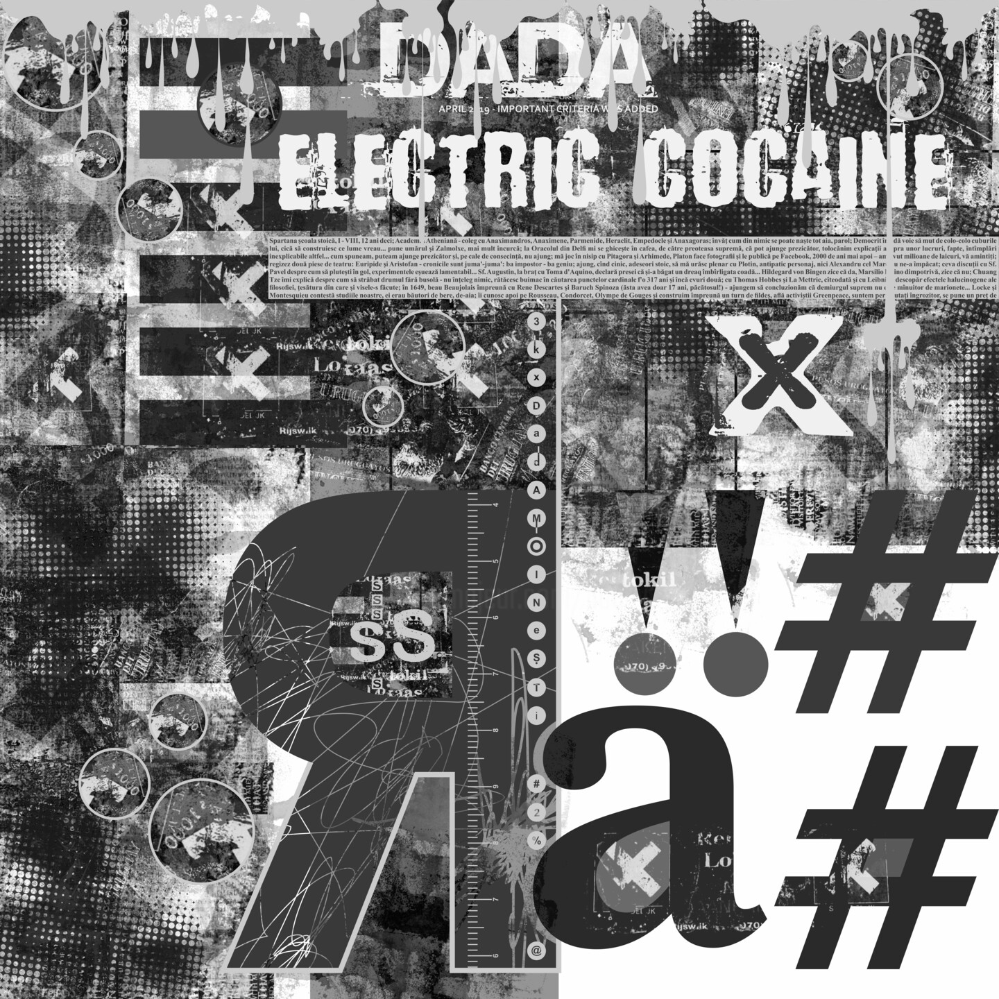 Viorel Florin Costea (DadaVFC) - Dada, electric Cocaine - BW version